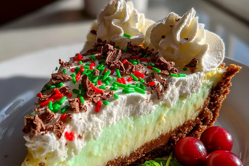 Cooking process for Festive Holiday Cheesecake Slice