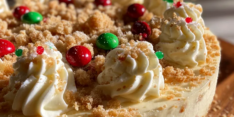 Festive Holiday Cream Cake
