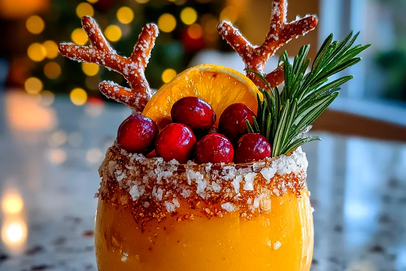 Fresh ingredients for Festive Orange Cranberry Drink
