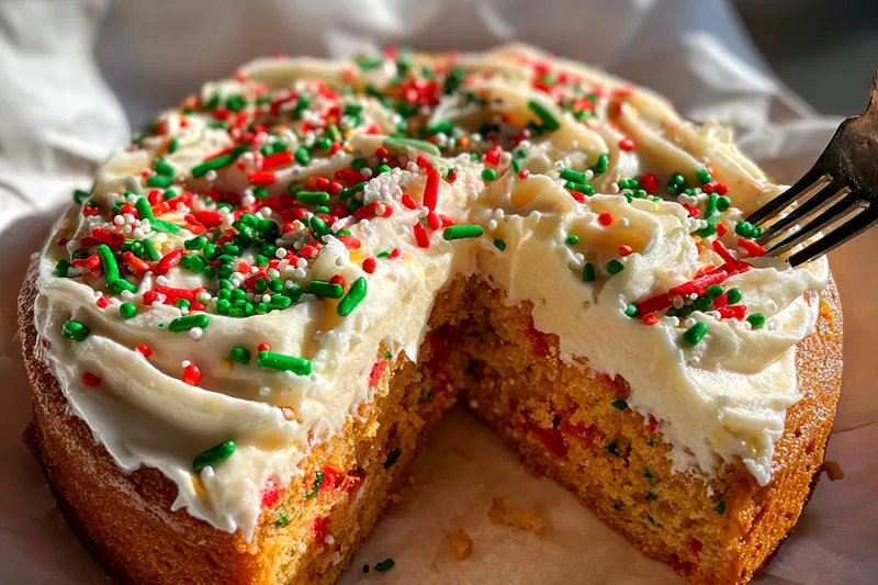 Cooking process for Festive Sprinkle Cheesecake