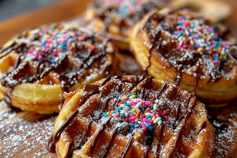 Fresh ingredients for Fluffy Chocolate Drizzled Waffles