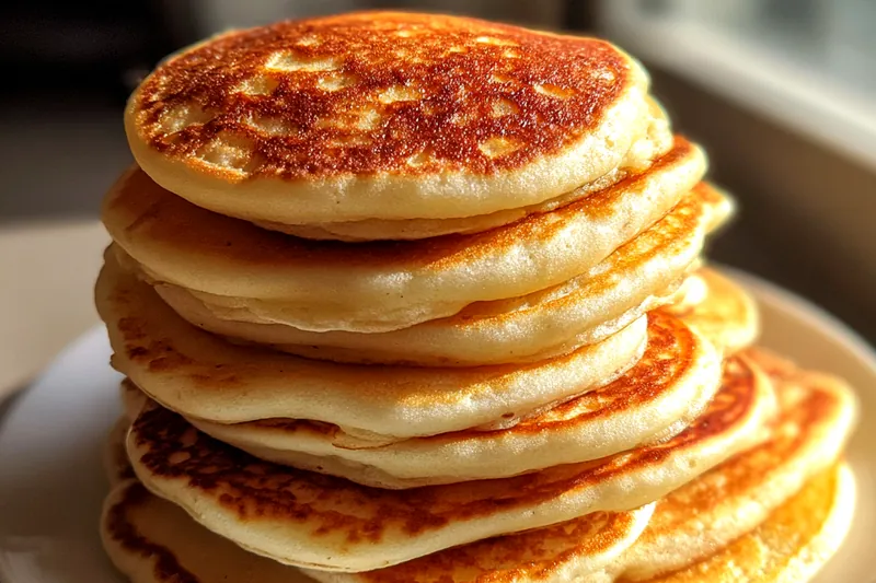 Cooking process for Fluffy Golden Breakfast Pancakes