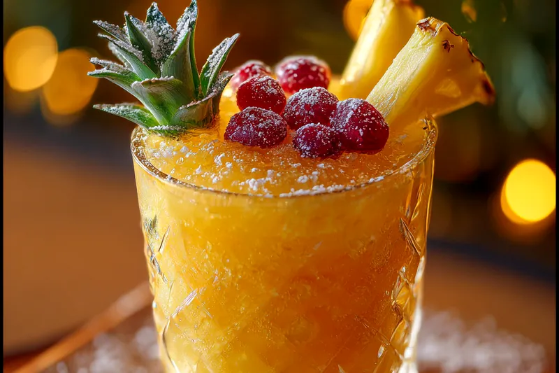 Fresh ingredients for Frosted Pineapple Cooler