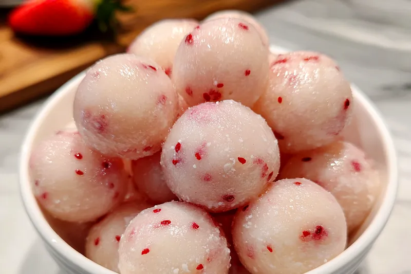Cooking process for Frozen Yogurt Strawberry Bites
