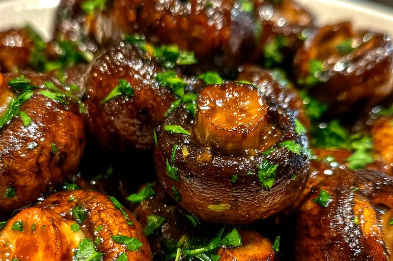 Cooking process for Garlic Butter Mushrooms Delight