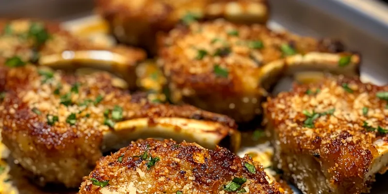 Crispy Garlic Parmesan Lamb Chops
