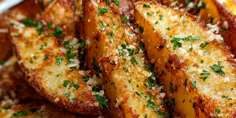 Garlic Parmesan Potato Wedges