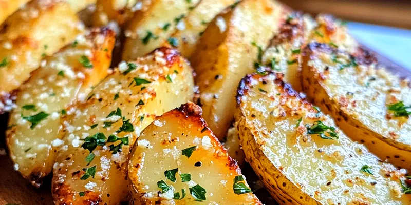 Crispy Garlic Parmesan Wedges