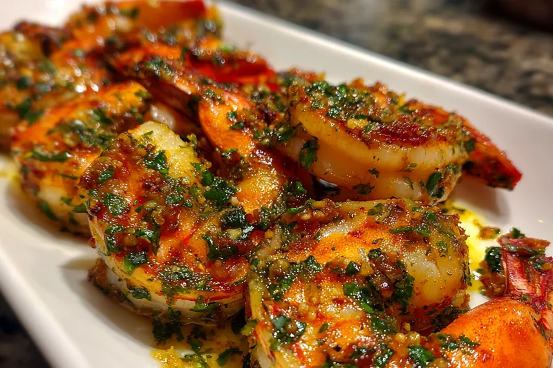 Cooking process for Garlic Parmesan Roasted Shrimp