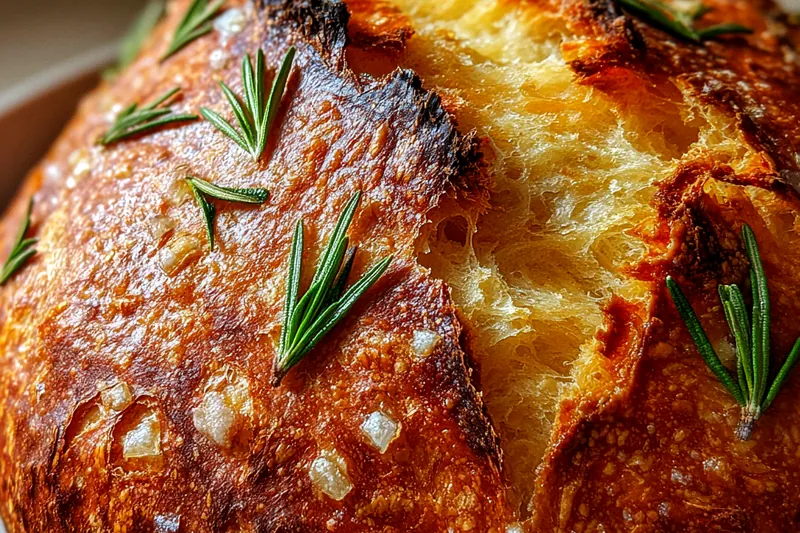 Cooking process for Garlic Parmesan Rosemary Artisan Bread