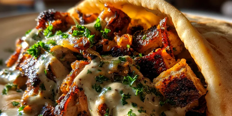 Garlic Sauce Shawarma Wrap