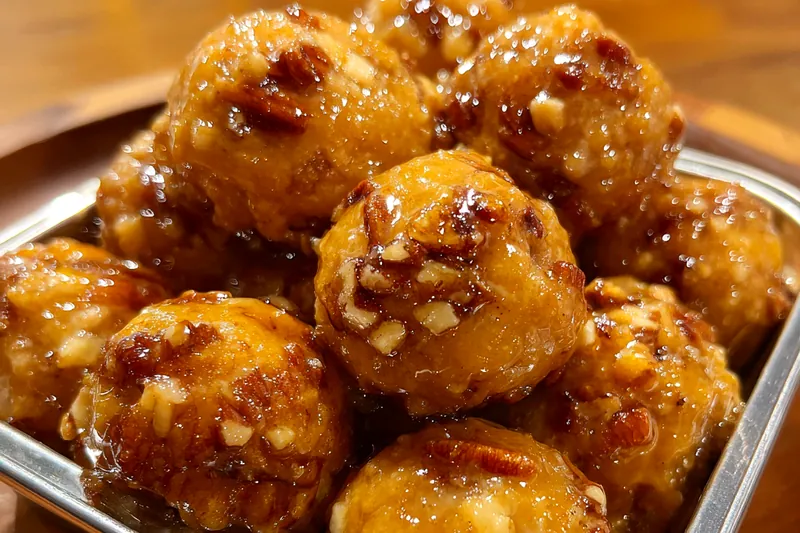 Cooking process for Glazed Pecan Crunch Bites