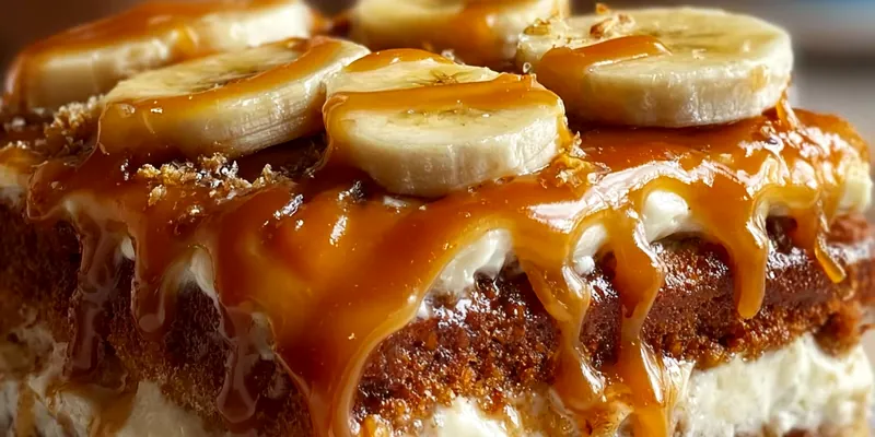 Gluten-Free Salted Caramel Banana Cake