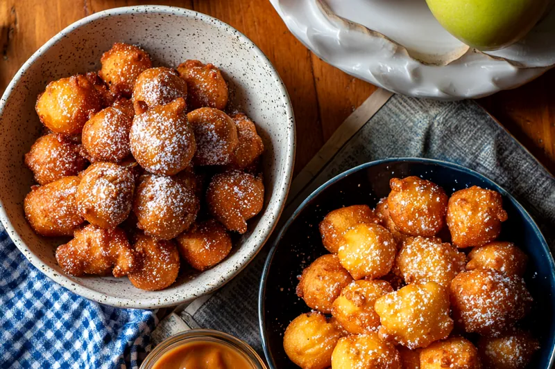 Cooking process for Golden Apple Funnel Treats