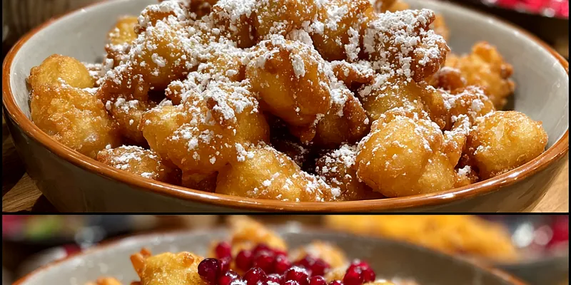 Golden Bites with Sweet Drizzle