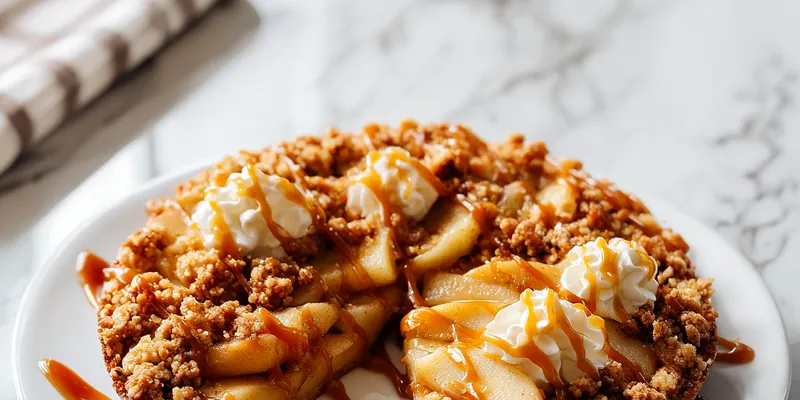 Golden-Brown Apple Crisp Pizza Dessert