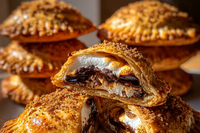 Fresh ingredients for Gooey Chocolate Marshmallow Pies