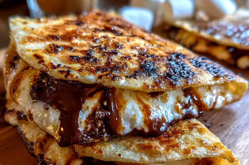 Fresh ingredients for Gooey Chocolate Tortilla Delight