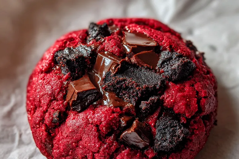 Cooking process for Gooey Red Velvet Cookies