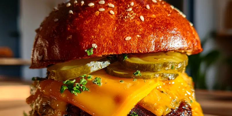 Gourmet Double Cheeseburger Delight