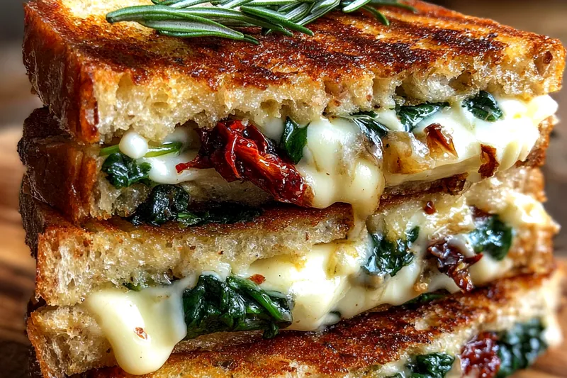 Cooking process for Gourmet Grilled Cheese Delight