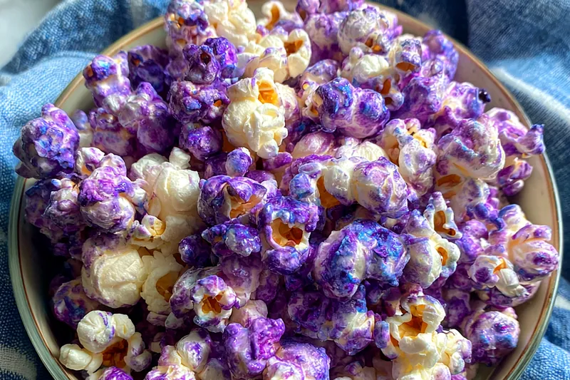 Cooking process for Grape Flavored Popcorn Delight