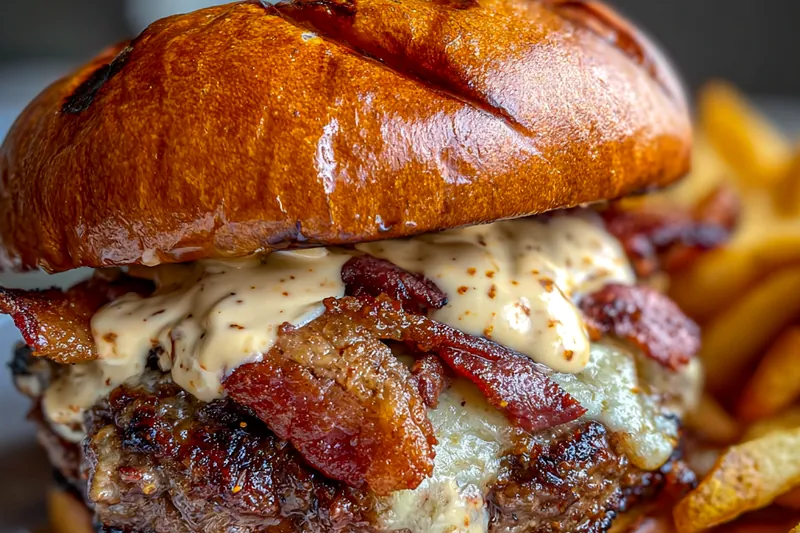 Cooking process for Grilled Beef Burger Delight