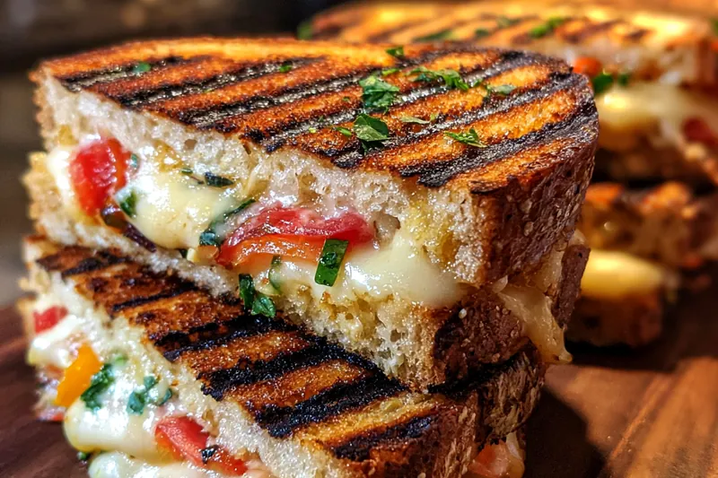 Fresh ingredients for Grilled Cheese Tomato Basil