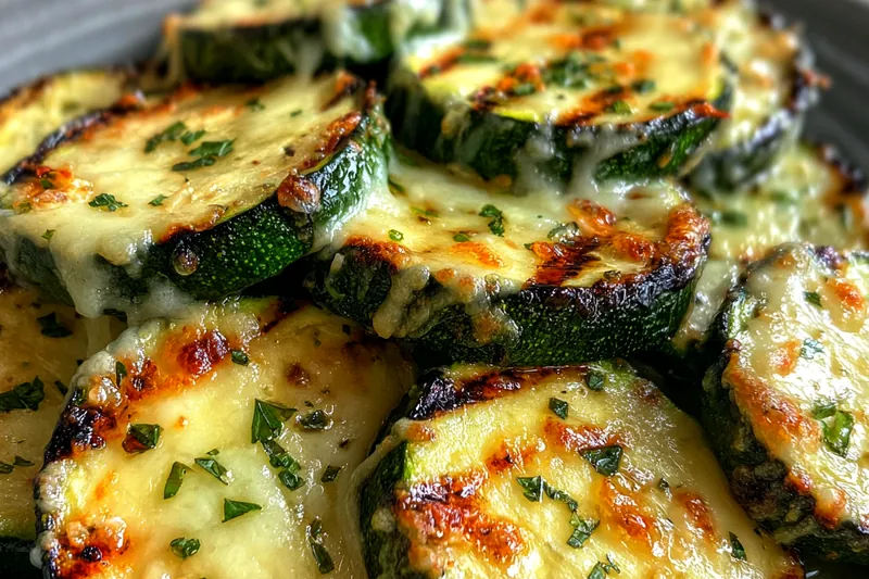 Fresh ingredients for Grilled Cheesy Zucchini Slices