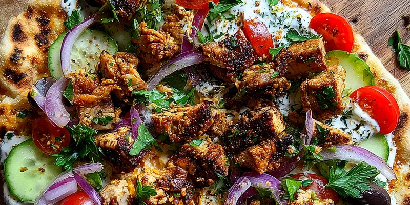 Grilled Chicken Flatbread Delight