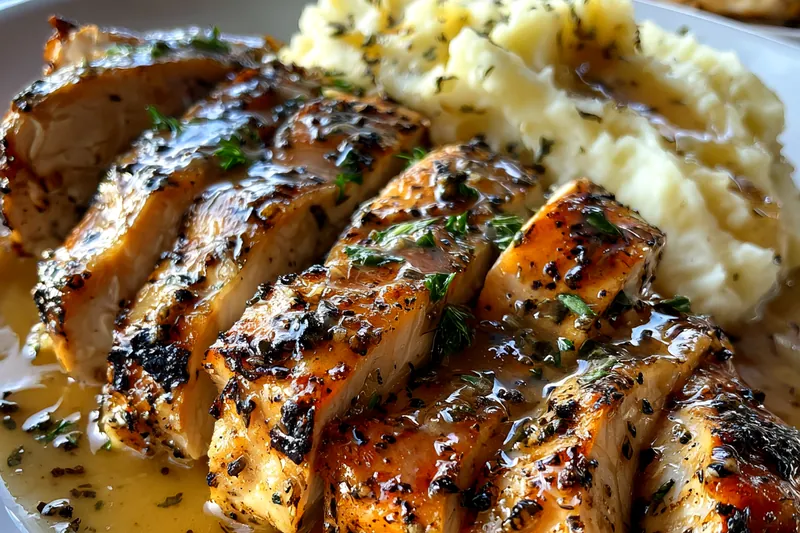 Cooking process for Grilled Chicken with Herb Sauce
