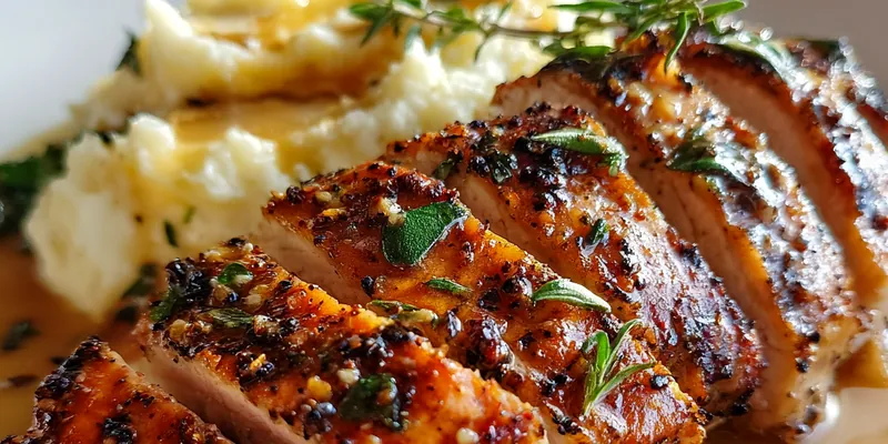 Grilled Chicken with Herb Sauce