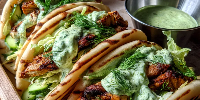 Grilled Chicken Pita Wraps