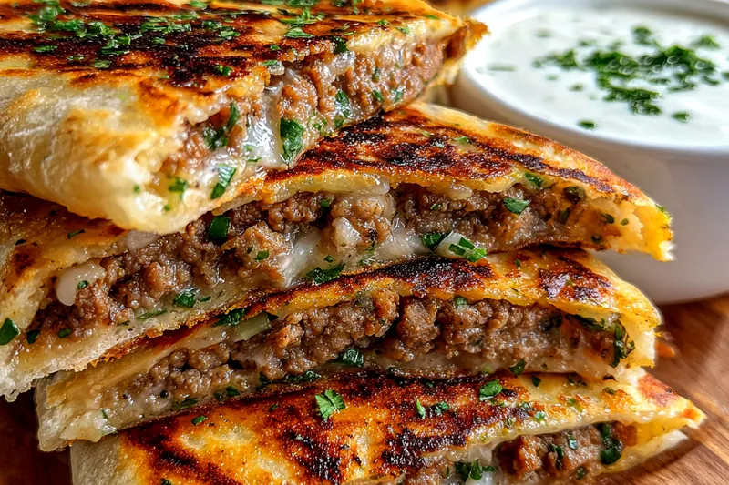 Cooking process for Grilled Meat Flatbread Delight