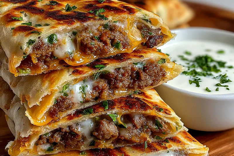 Fresh ingredients for Grilled Meat Flatbread Delight