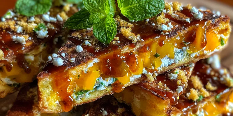 Grilled Peach Cheese Quesadilla