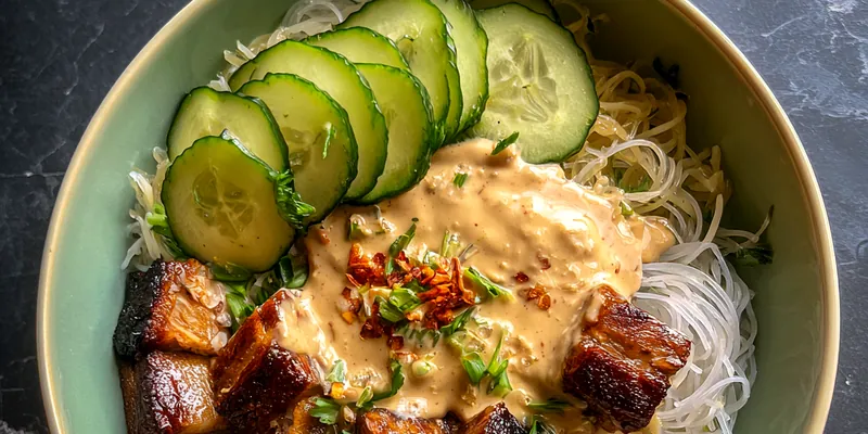 Grilled Peanut Chicken Noodle Bowl