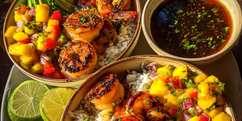 Grilled Shrimp Avocado Bowl