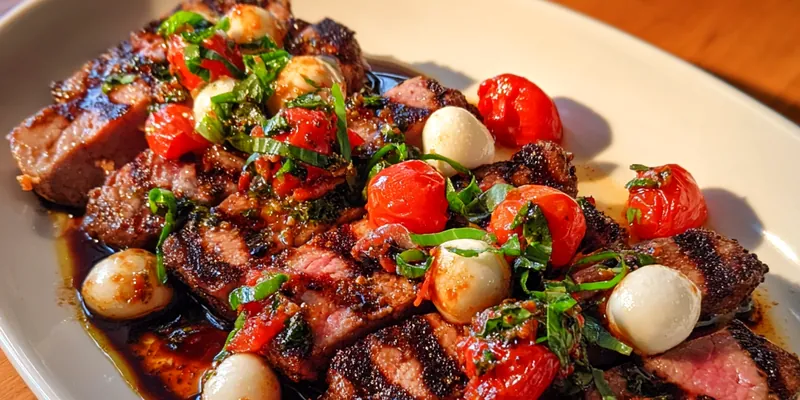 Grilled Steak Caprese Delight