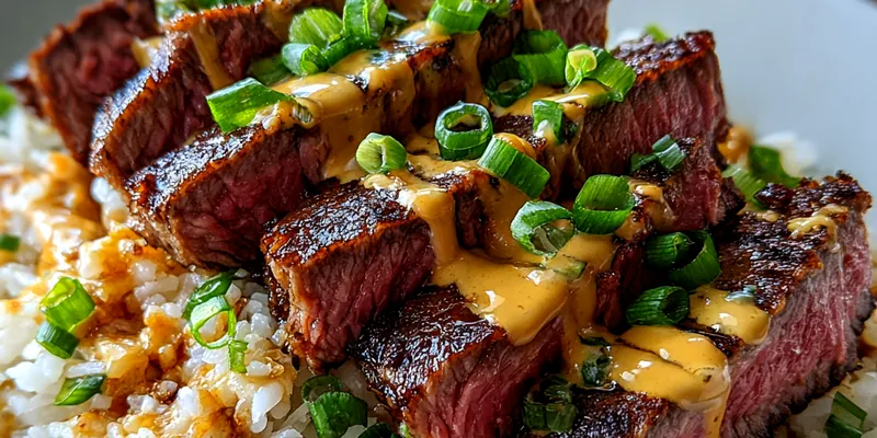 Grilled Steak with Creamy Sauce