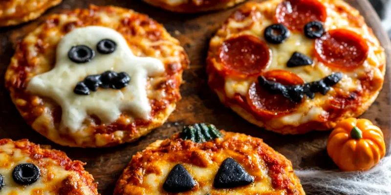 Halloween Mini Pizzas - Spooky &amp; Perfect for a Halloween Party