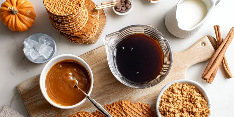 Haunted Toffee Crunch Iced Latte