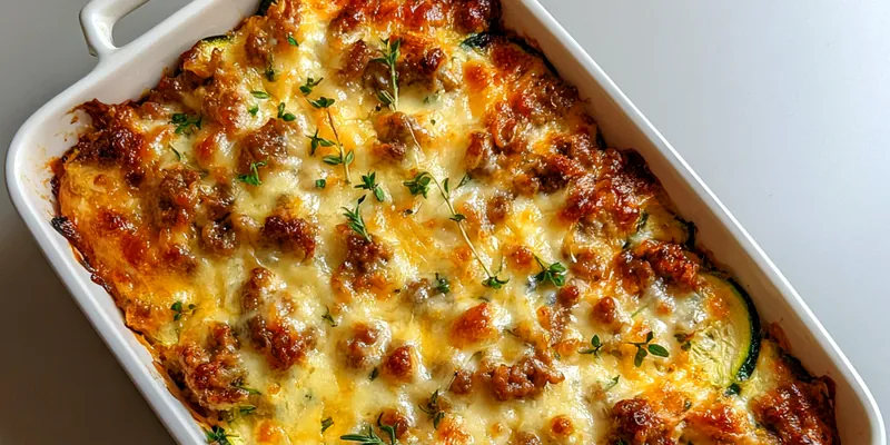 Healthy Turkey Zucchini Bake