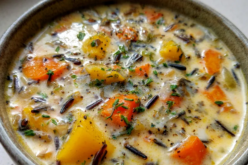Fresh ingredients for Hearty Wild Rice Soup