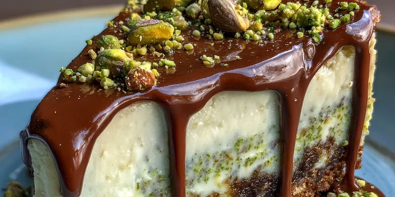 Pistachio Chocolate Cheesecake Delight