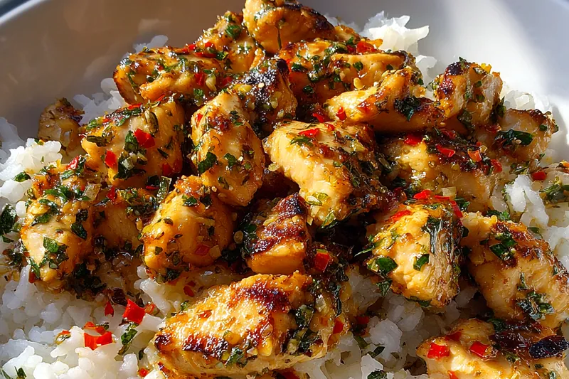 Cooking process for Herb Butter Chicken with Rice