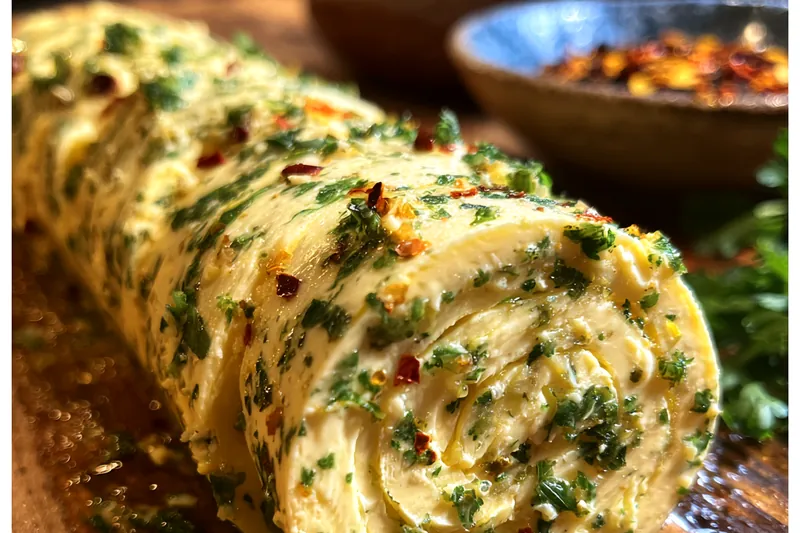 Cooking process for Herb Infused Compound Butter