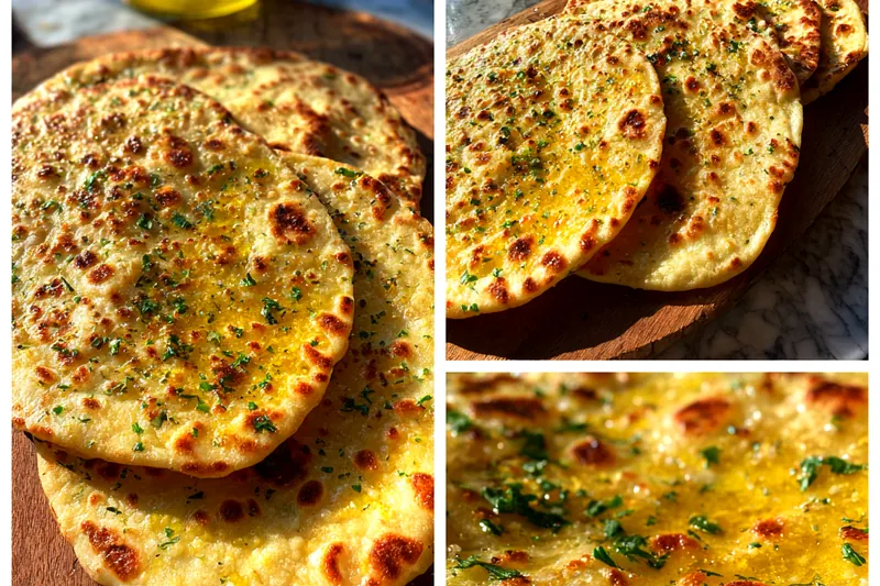 Fresh ingredients for Herb Infused Flatbreads