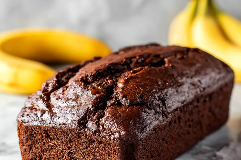 Fresh ingredients for high protein chocolate banana bread.