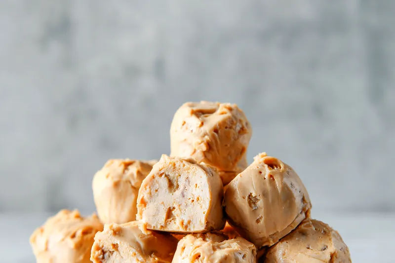 Mixing ingredients for peanut butter yogurt bites